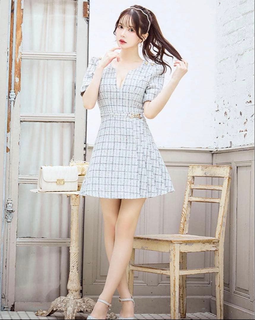 JEWELS ツイードワンピースドレスM