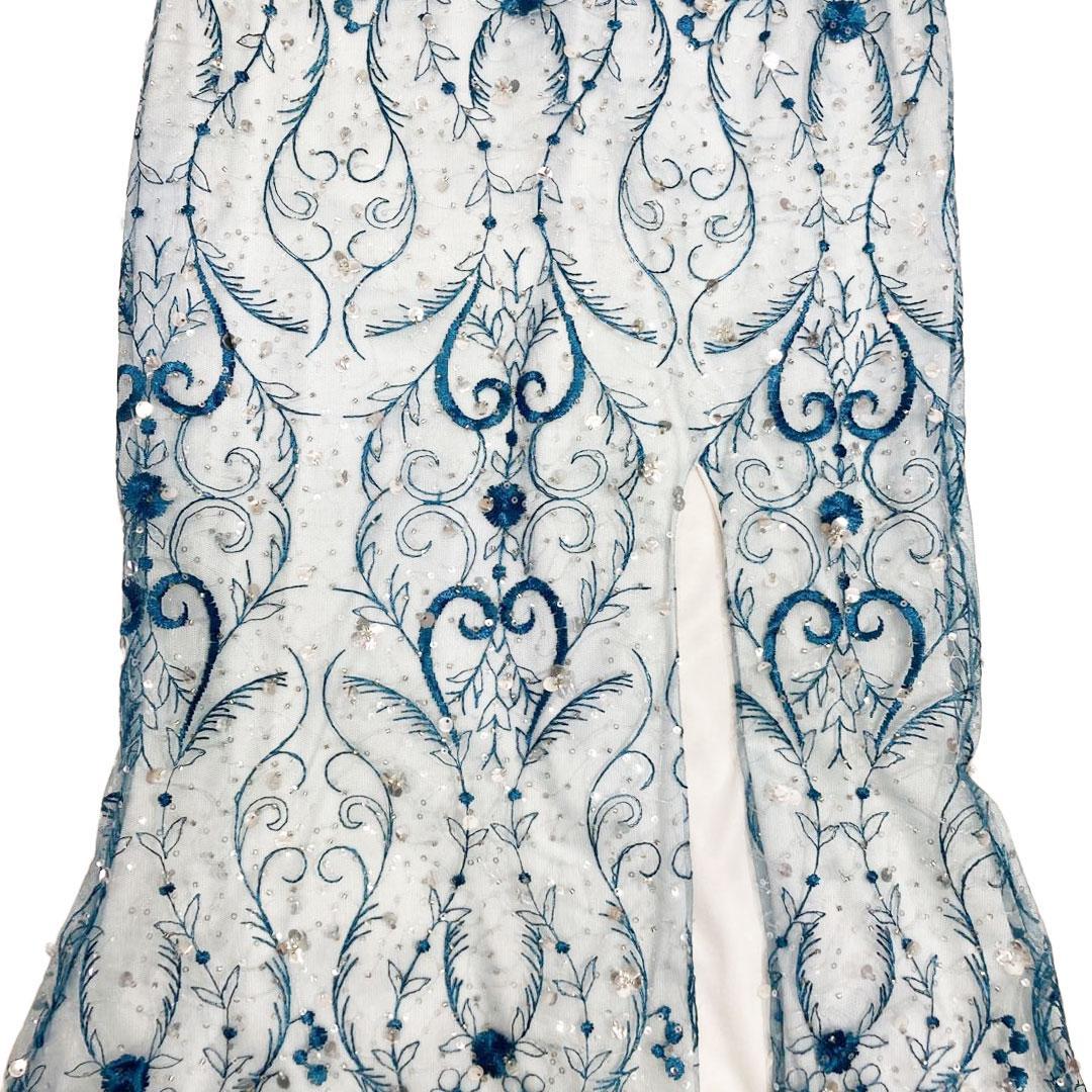 AngelR エンジェルアール レースデザインビジュータイトロングドレス