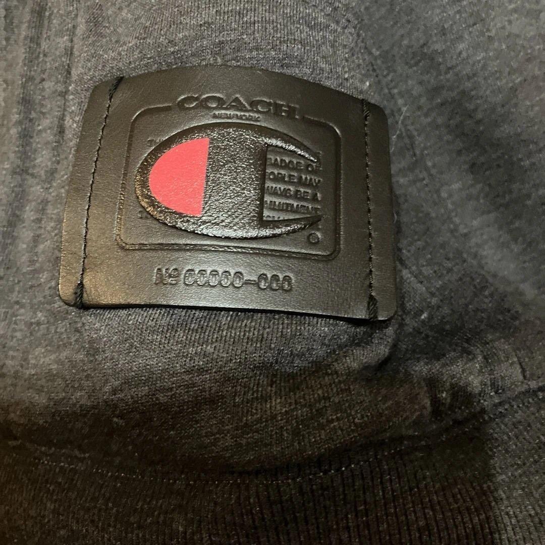 COACH Championコラボ ブラックレザーシングルライダースリバーシブル