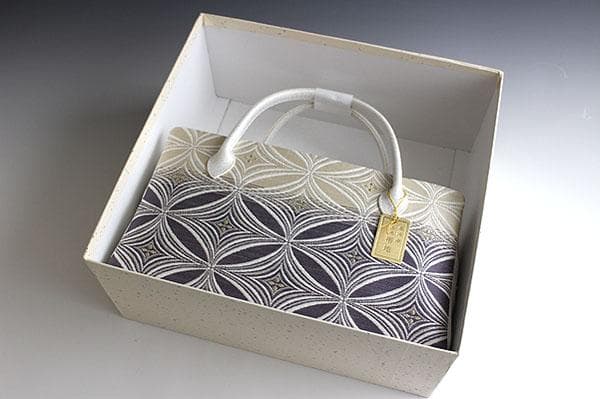 新品未使用 ！！特別セール！！京都 西陣 正絹 帯使用 利休バッグ 25917