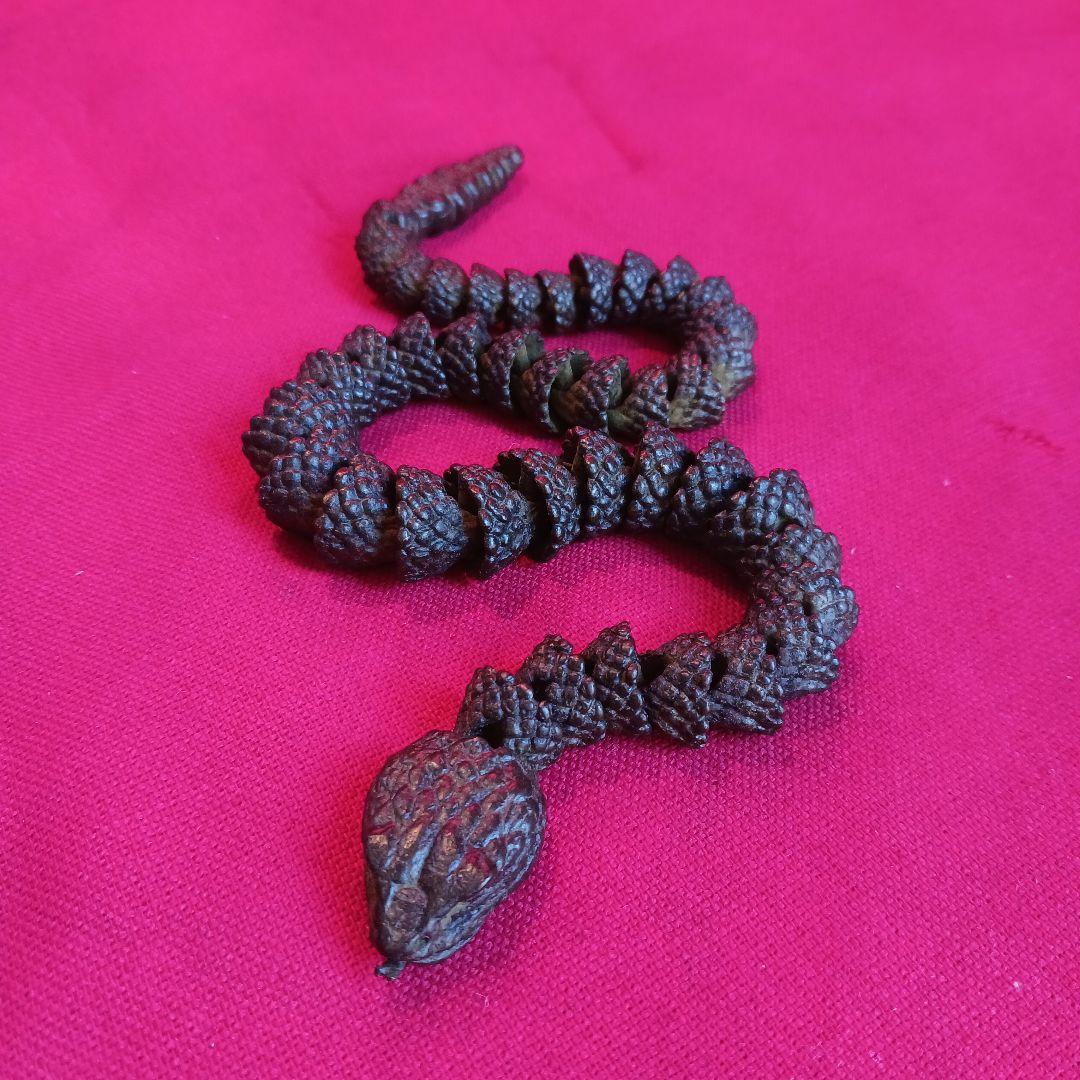 銅製　自在　銘「安の介」　アンティーク　置き物