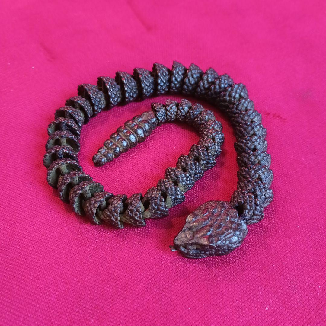 銅製　自在　銘「安の介」　アンティーク　置き物