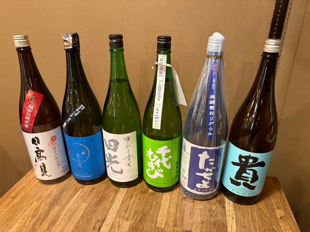日本酒６本セット　 日髙見、冬の月、たびか、ちよむすび、たかちよ、貴