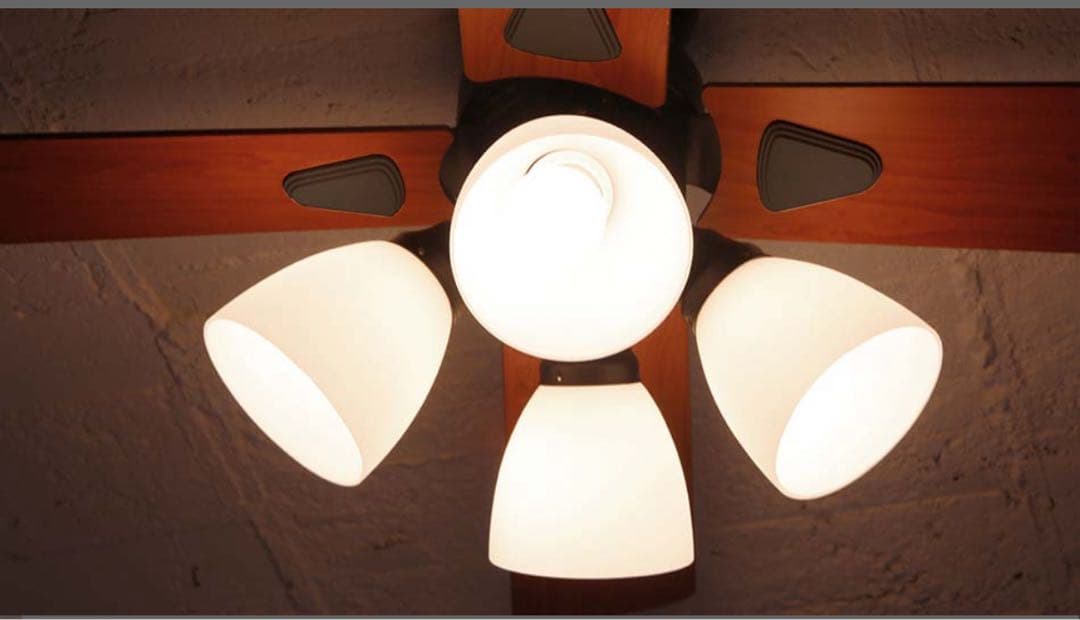 シーリングファンライト Windouble 4灯BIG-101／ブラック