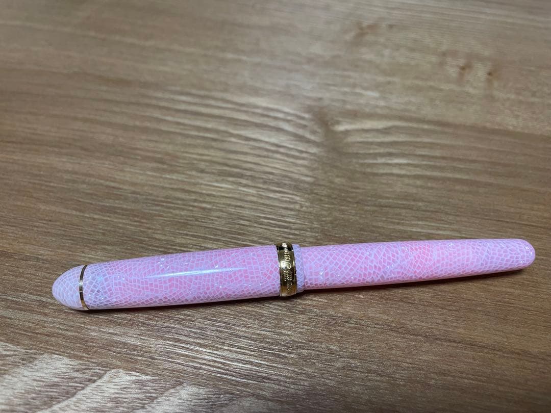 プラチナ万年筆 #3776 　セルロイドサクラ F