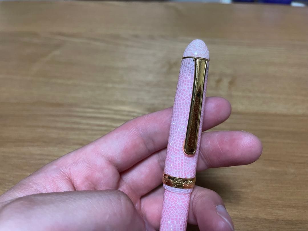 プラチナ万年筆 #3776 　セルロイドサクラ F