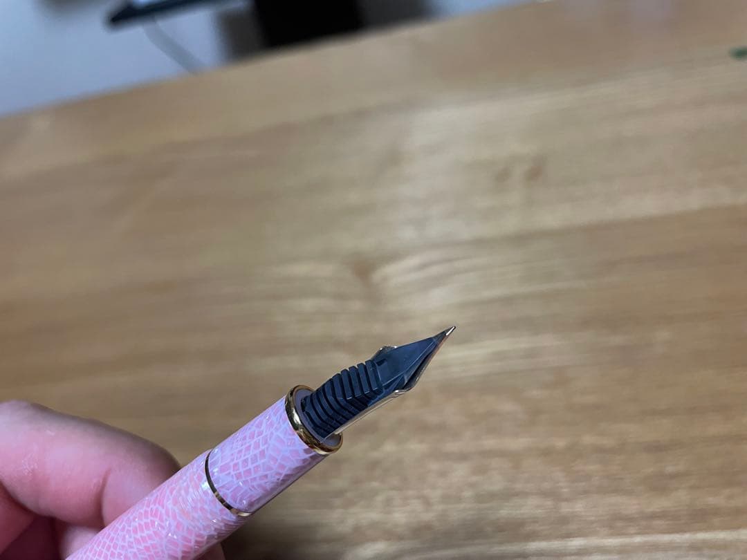 プラチナ万年筆 #3776 　セルロイドサクラ F