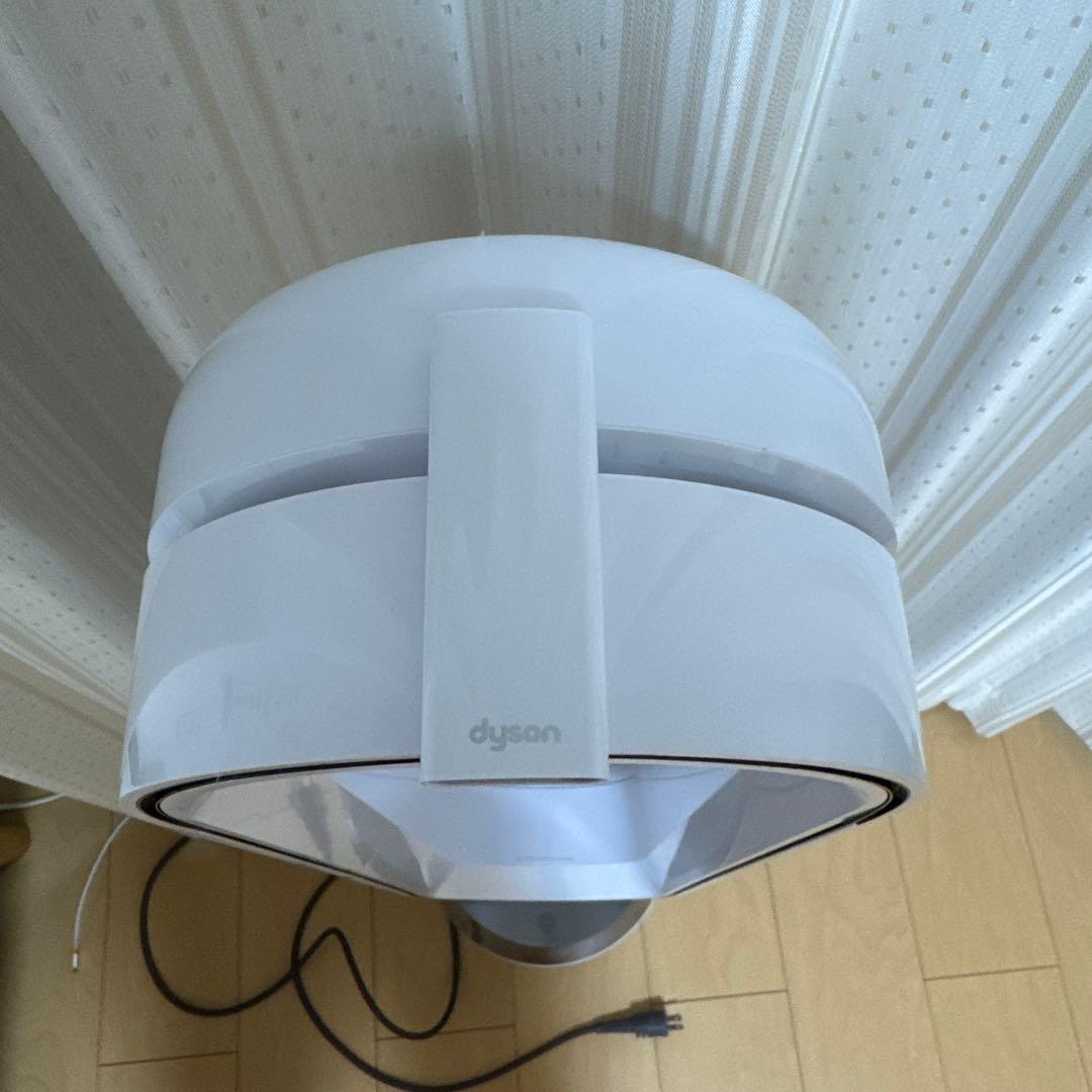 タワー型冷風機 羽根なし ホワイト/シルバー