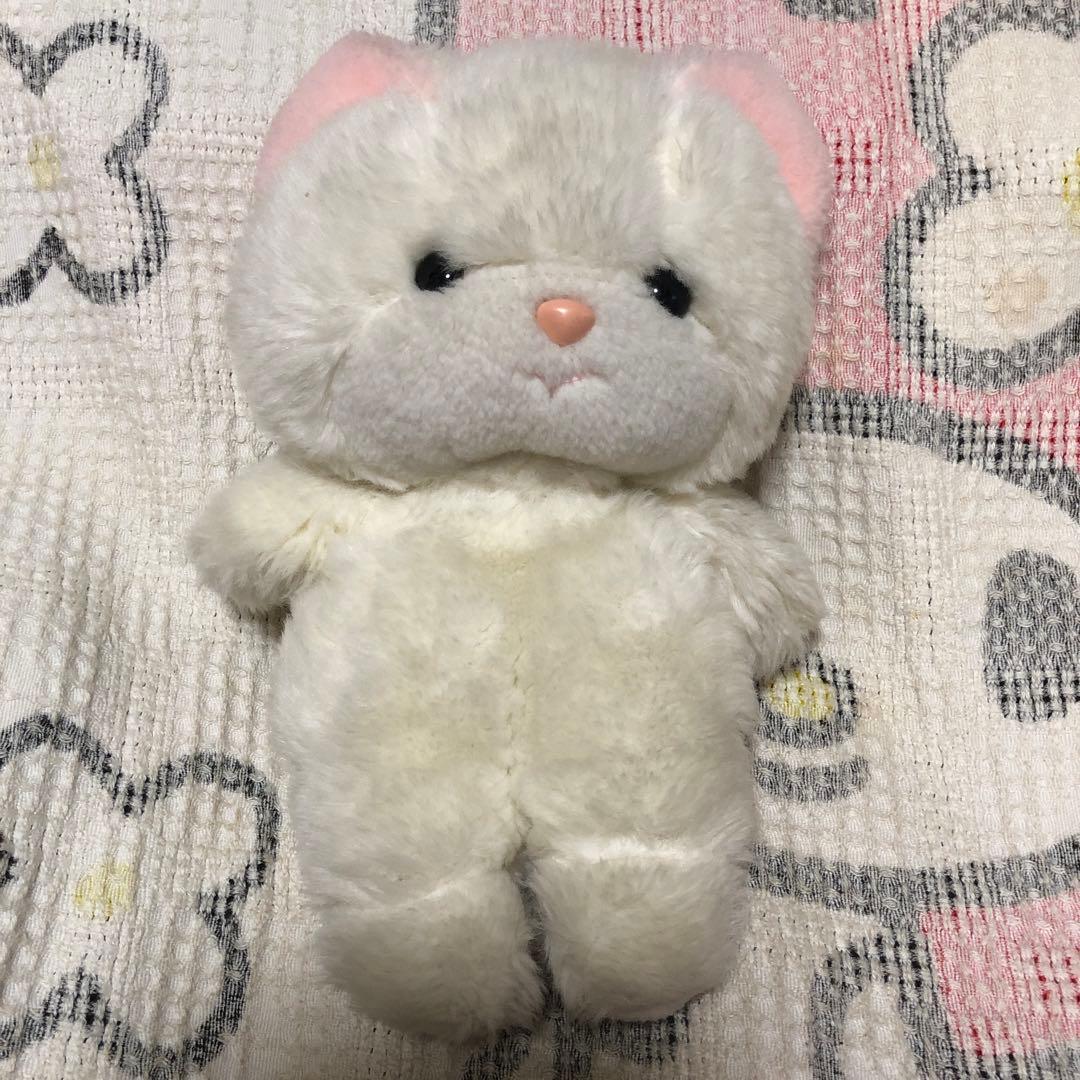 当時の物　昭和レトロ　ヴィンテージ 吉徳　クリーミー　猫　ぬいぐるみ　中古　②