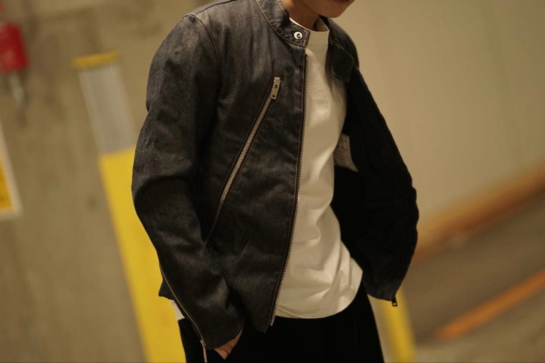 美品 100着限定 Maison Margiela デニム 八の字 ライダース