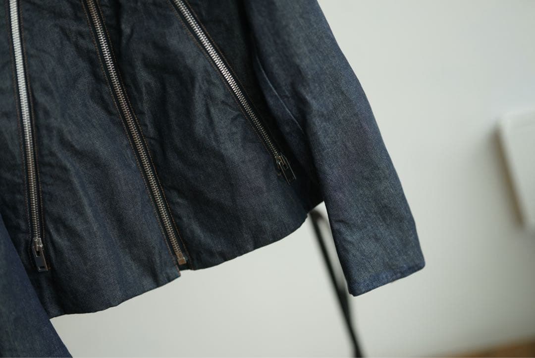 美品 100着限定 Maison Margiela デニム 八の字 ライダース