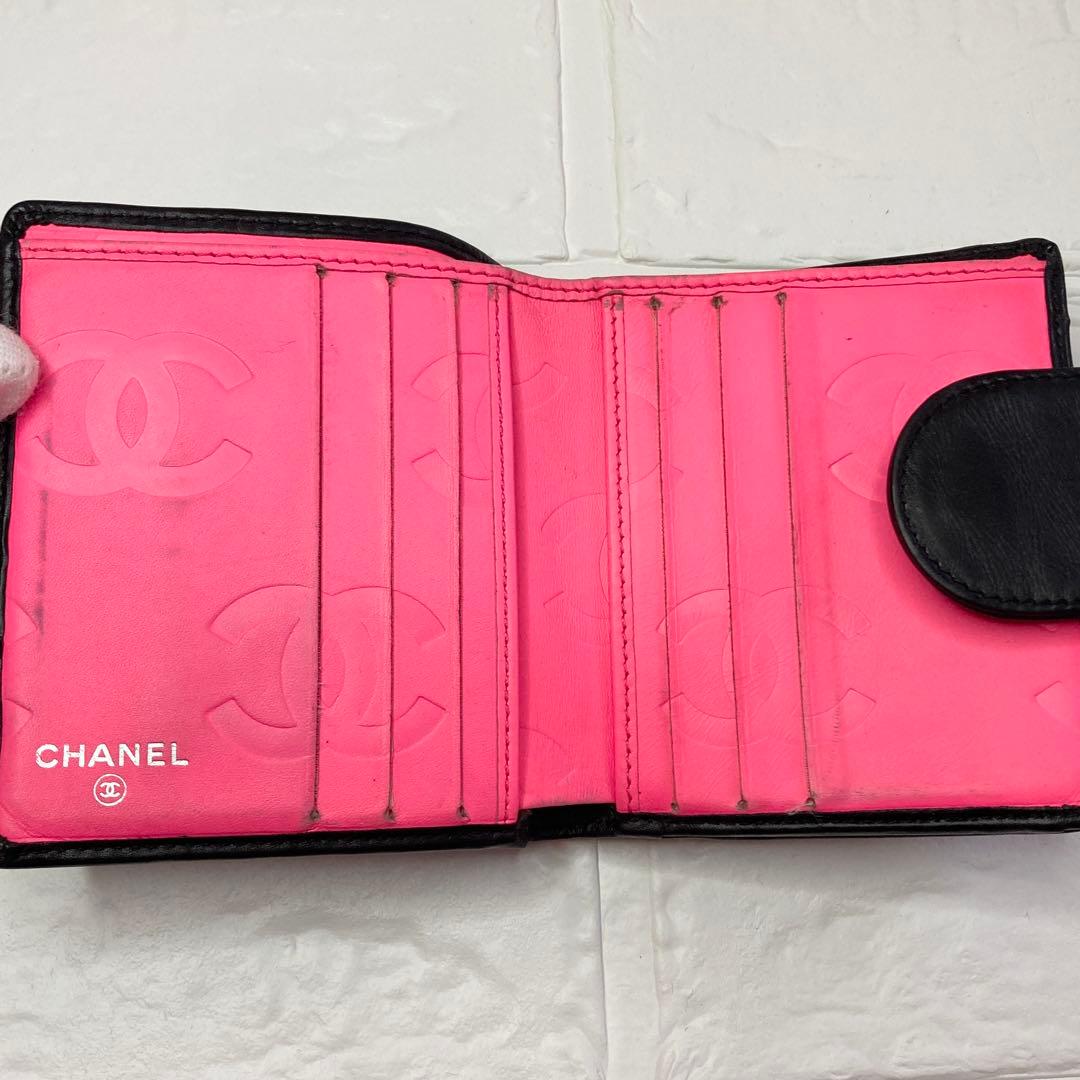 CHANEL ココマーク マトラッセ カンボン 財布　d2015798