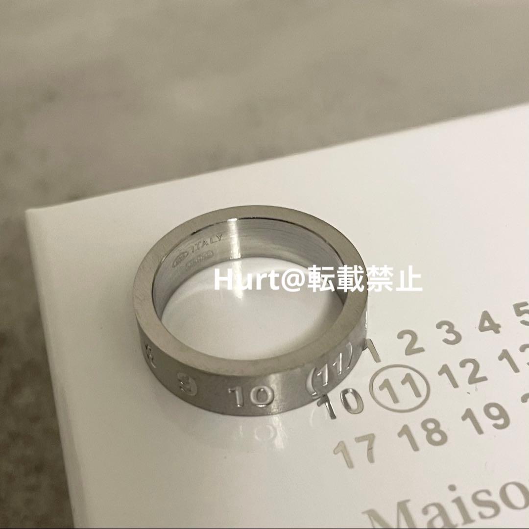 【新品外箱あり】メゾンマルジェラ ナンバリング ロゴ リング 13号相当