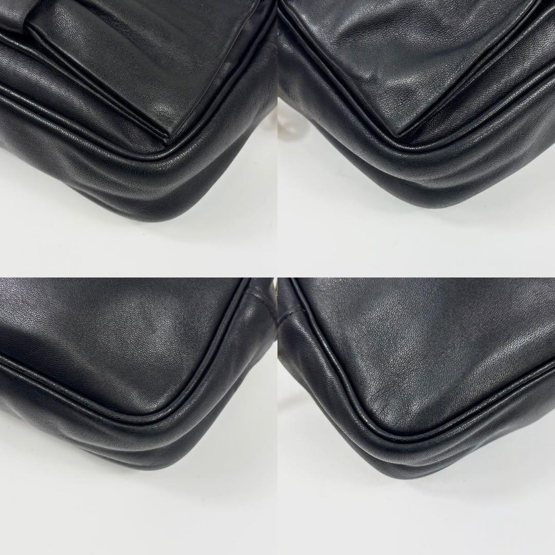 専用プラダ リボン ミニショルダーバッグ 2WAY ナッパレザー ブラック