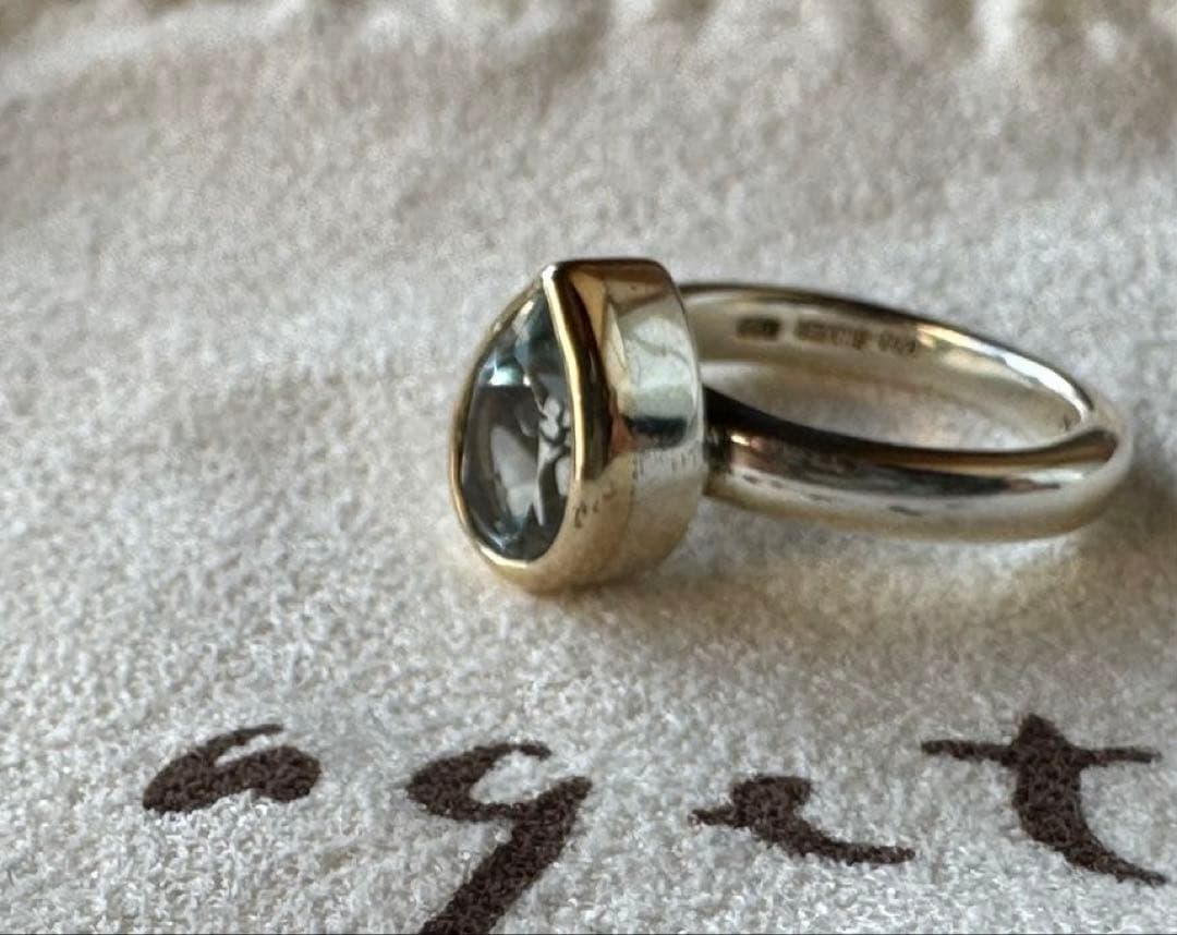 agete silver × K10 リング ブルートパーズ