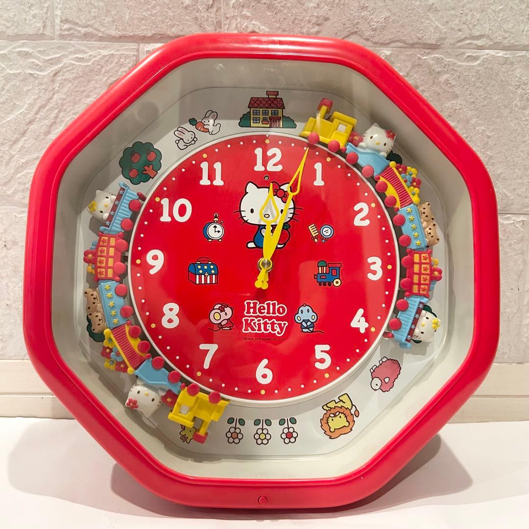 【ジャンク扱い】からくり時計 キティちゃん ハローキティ 掛け時計