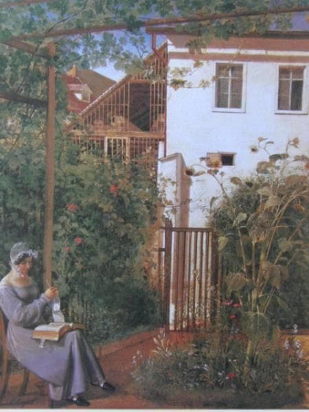 E・R・v・エンゲルト、ウィーンの庭、19世紀外国巨匠作家、新品高級額装付