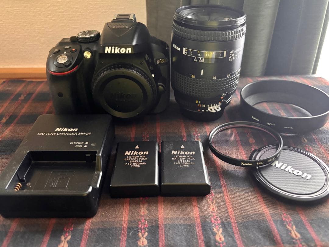 最終価格★NikonD530ズームレンズ純正バッテリー2個10219ショット