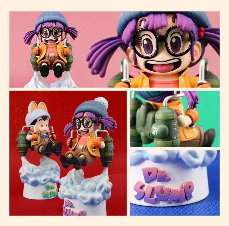 Dr.スランプ アラレ&くまのこ 空を翔ぶ 樹脂 彫刻 フィギュア