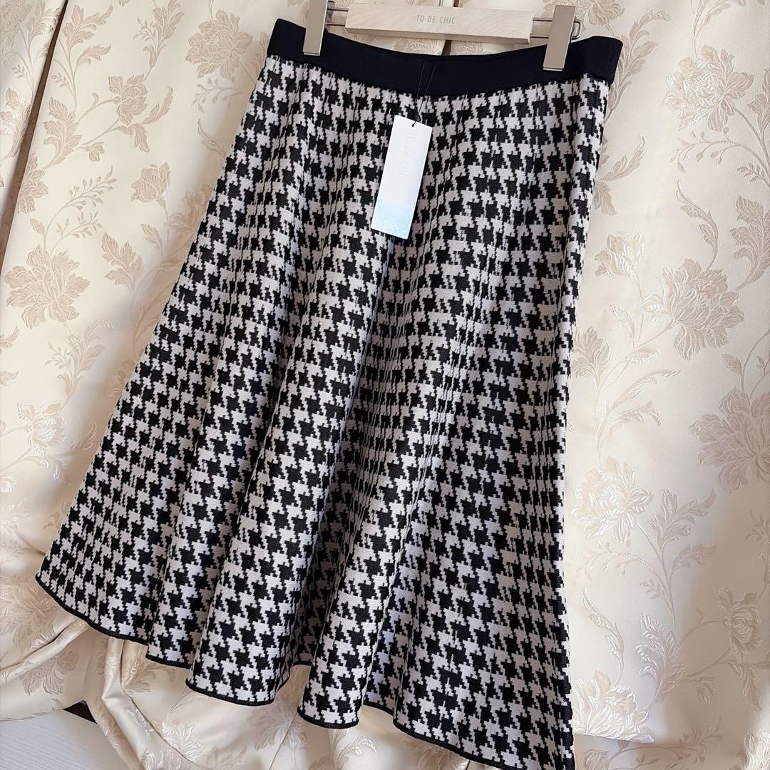 新品 大きいサイズ トゥービーシック ゴム ニット フレアスカート