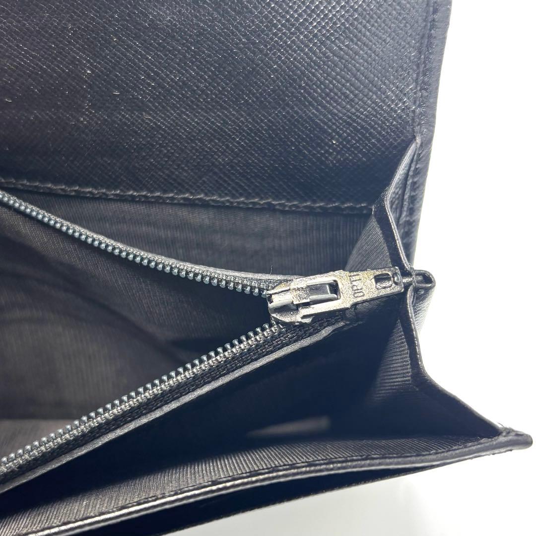 PRADA プラダ 長財布 サフィアーノレザー ブラック ロゴ レディース 箱