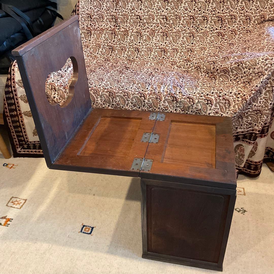 1080【手造り文机】折りたたみ式 年代物