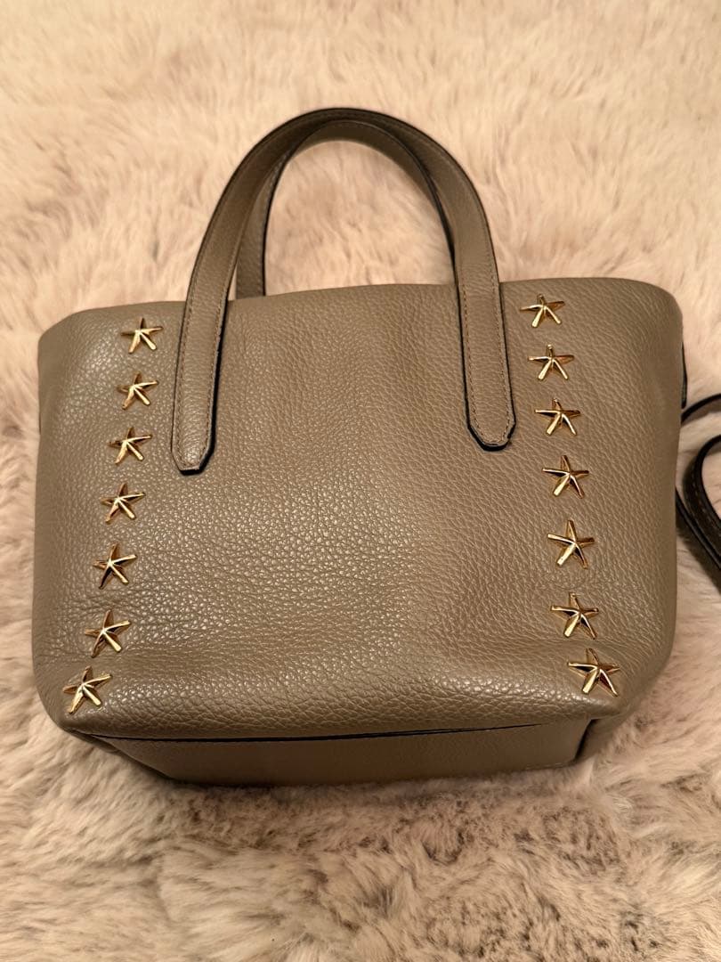 美品 Jimmy Choo Mini Sara スタッズ トート 保存袋付