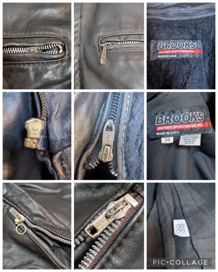 80S【USA製】Brooks Leather Sportswear シングル