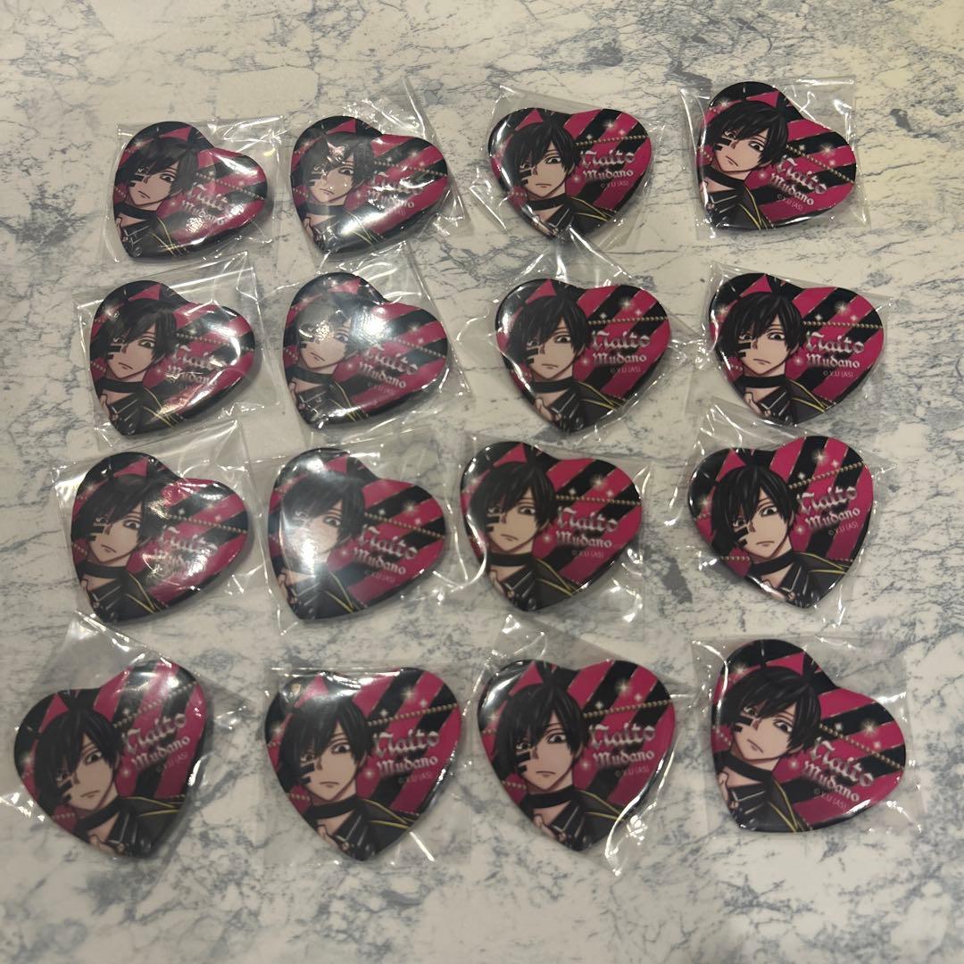 桃源暗鬼　無陀野無人　ハート　缶バッジ　バニー16個