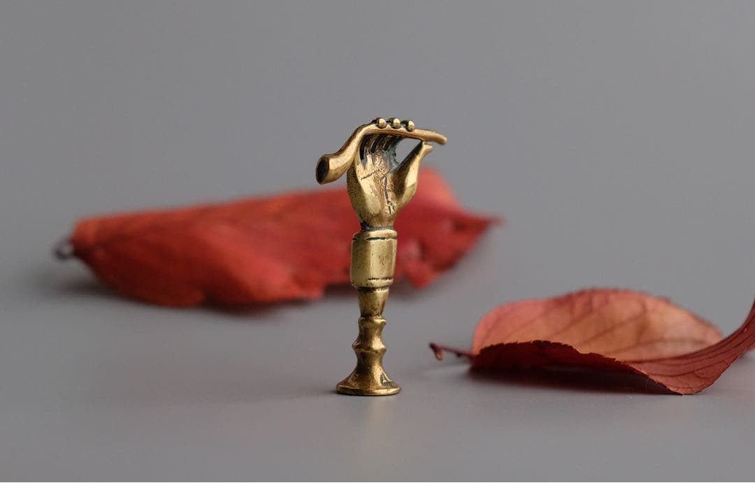 1900年頃イギリス製アンティーク真鍮小物 印章やスタンプ素材