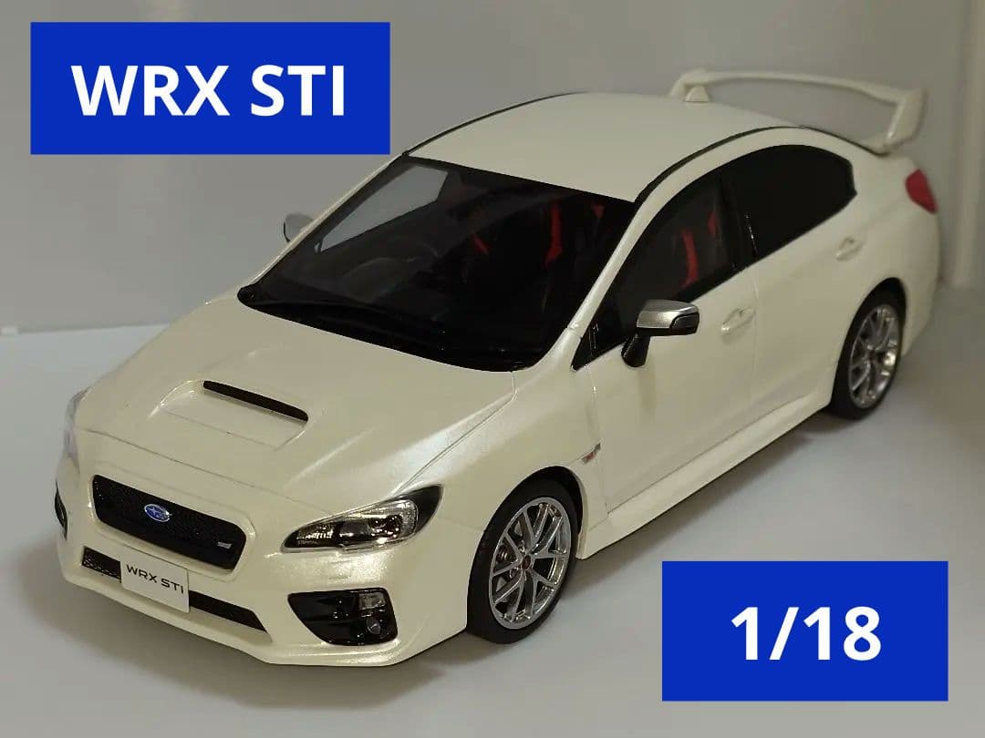 京商 サムライ 1/18 WRX STI ホワイト ミニカー 1/18