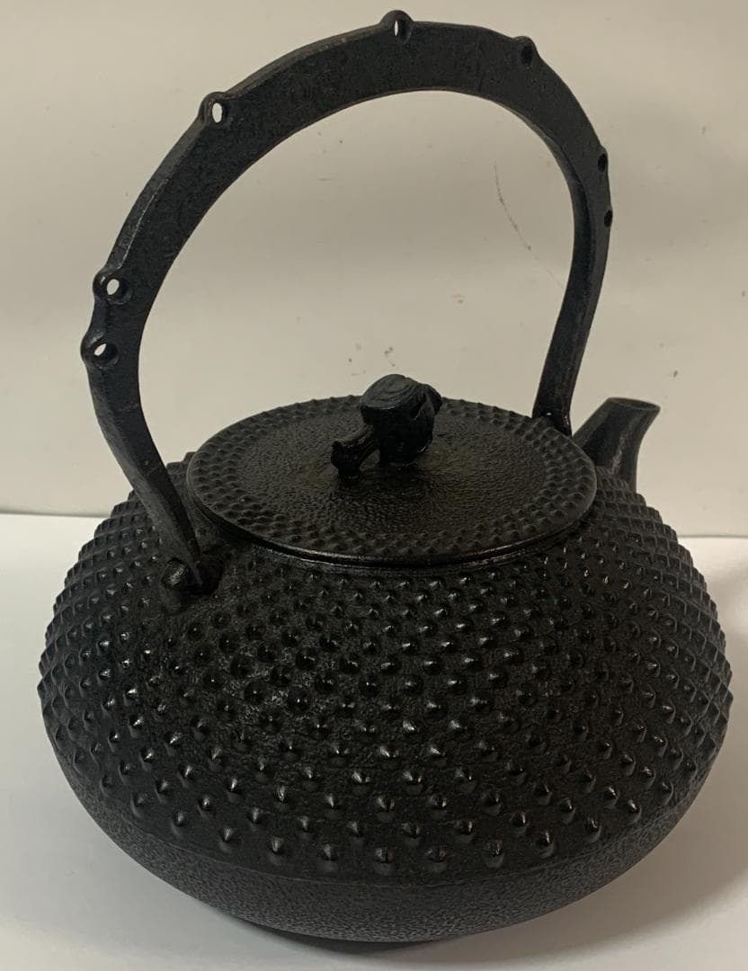 成龍堂鋳造所 斎峰 及川光正造 南部鉄器 宝珠形 鉄瓶