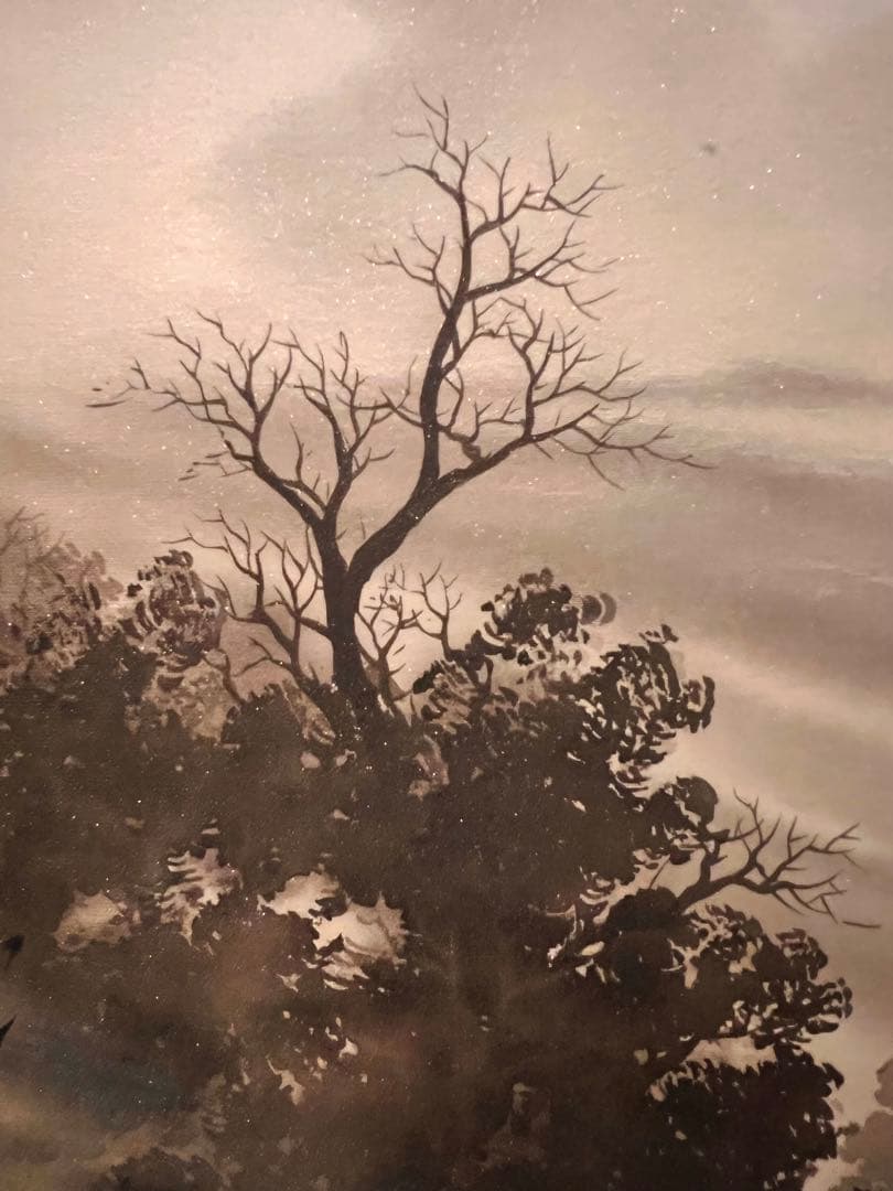 加瀬至 赤富士 肉筆 共箱 日本画 掛け軸 掛軸 正月 富士 縁起物 絵画アート