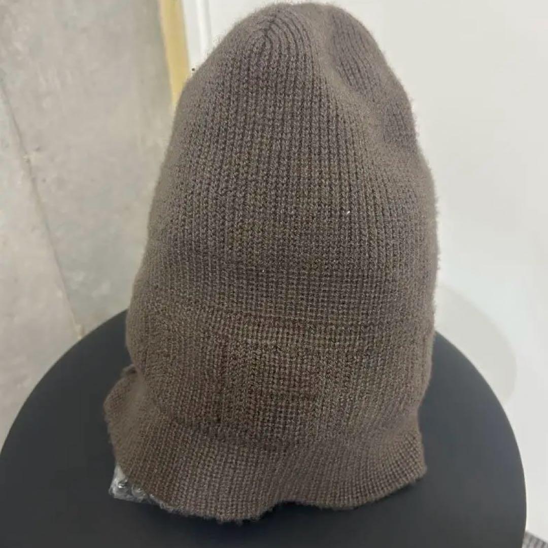 【中古美品】HERMESエルメス　ブラウン ニット帽　カシミヤ100%