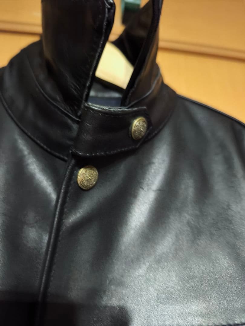 ホースハイド　クロム鞣しオイルドレザーカーコート　 L　ブレーキマン