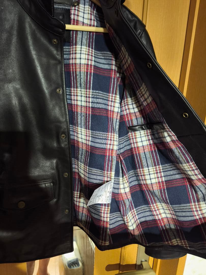 ホースハイド　クロム鞣しオイルドレザーカーコート　 L　ブレーキマン