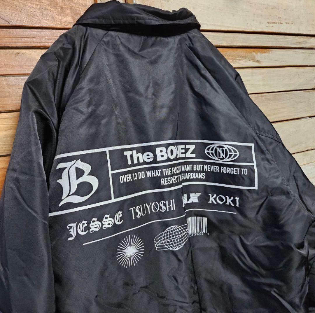 激レア　The BONEZ 裏ボア コーチジャケット 防寒 ブラック 黒 XL