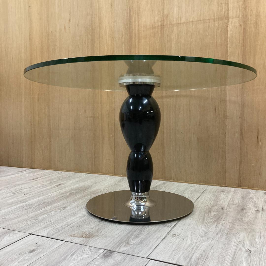 バロッサバレンティ スペイン ダイニングテーブル　ガラス丸テーブル