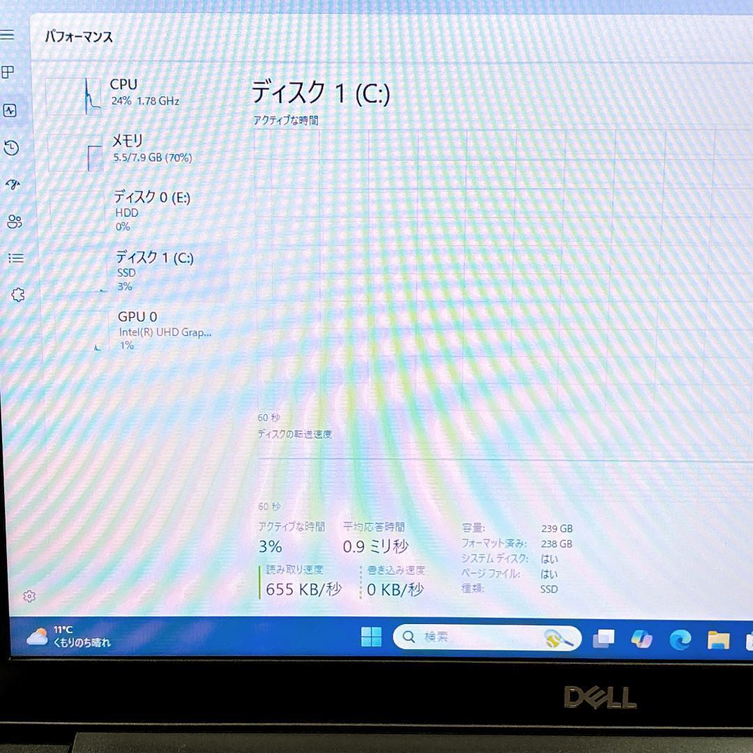 【最終値下げ】Dell latitude 3500 8GB Windows11