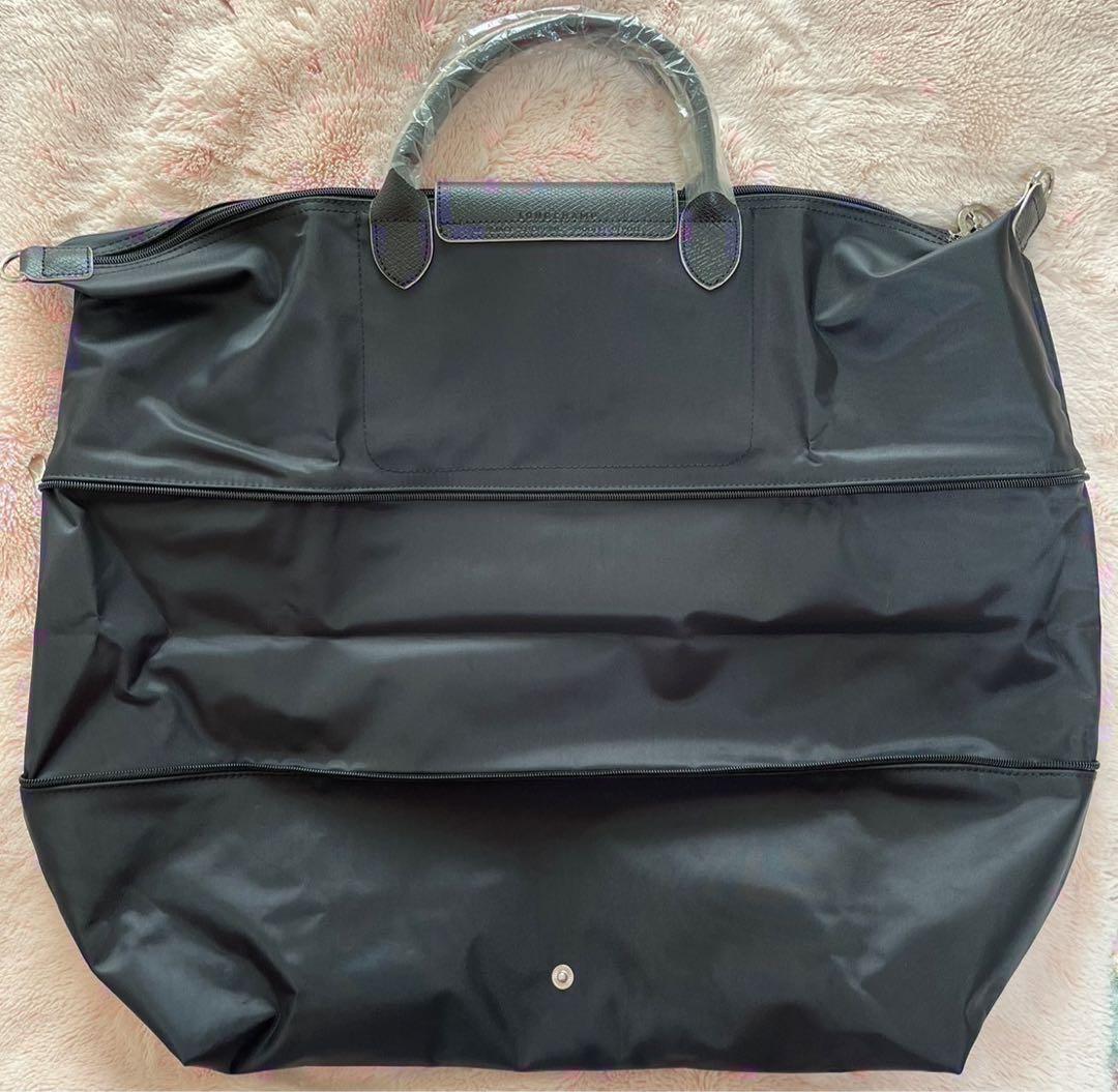 【未使用/訳あり】ロンシャン ル・プリアージュボストン黒、グレー(刺繍)