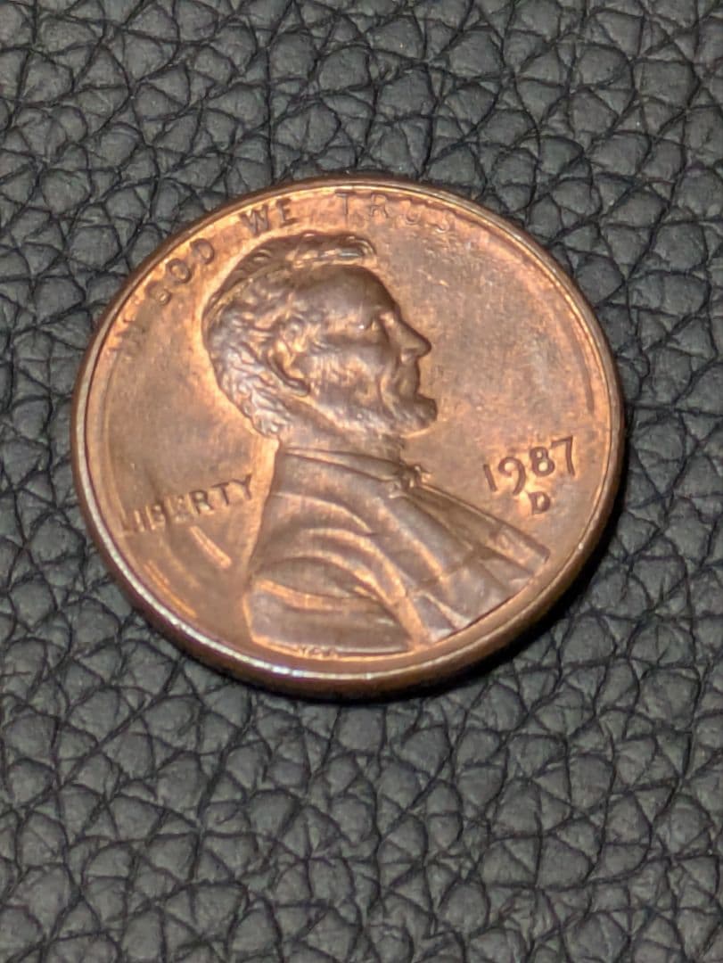 アンティーク　1987年 アメリカ 1セント 硬貨death ring付き