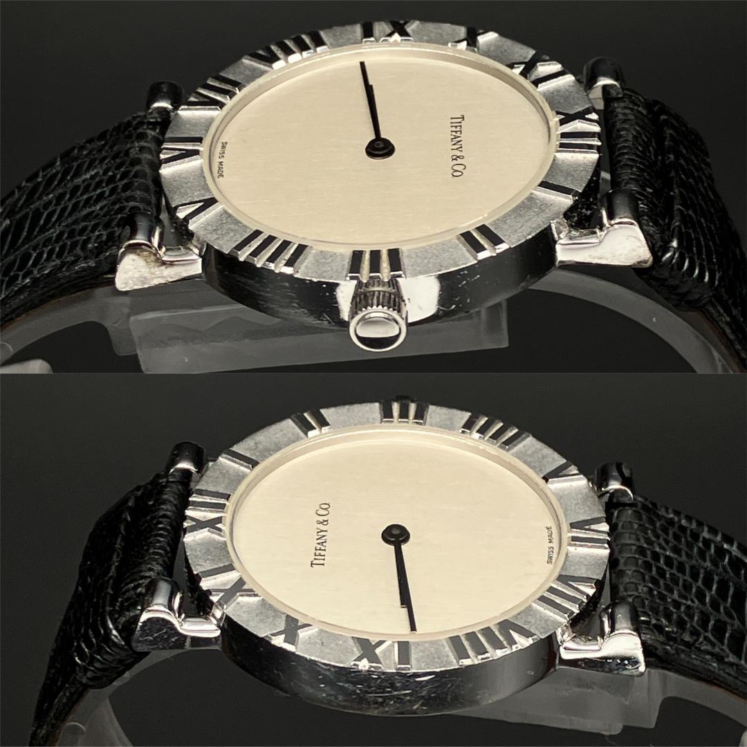 【新品電池/稼働】ティファニー アトラス 腕時計 シルバー925 リザードベルト