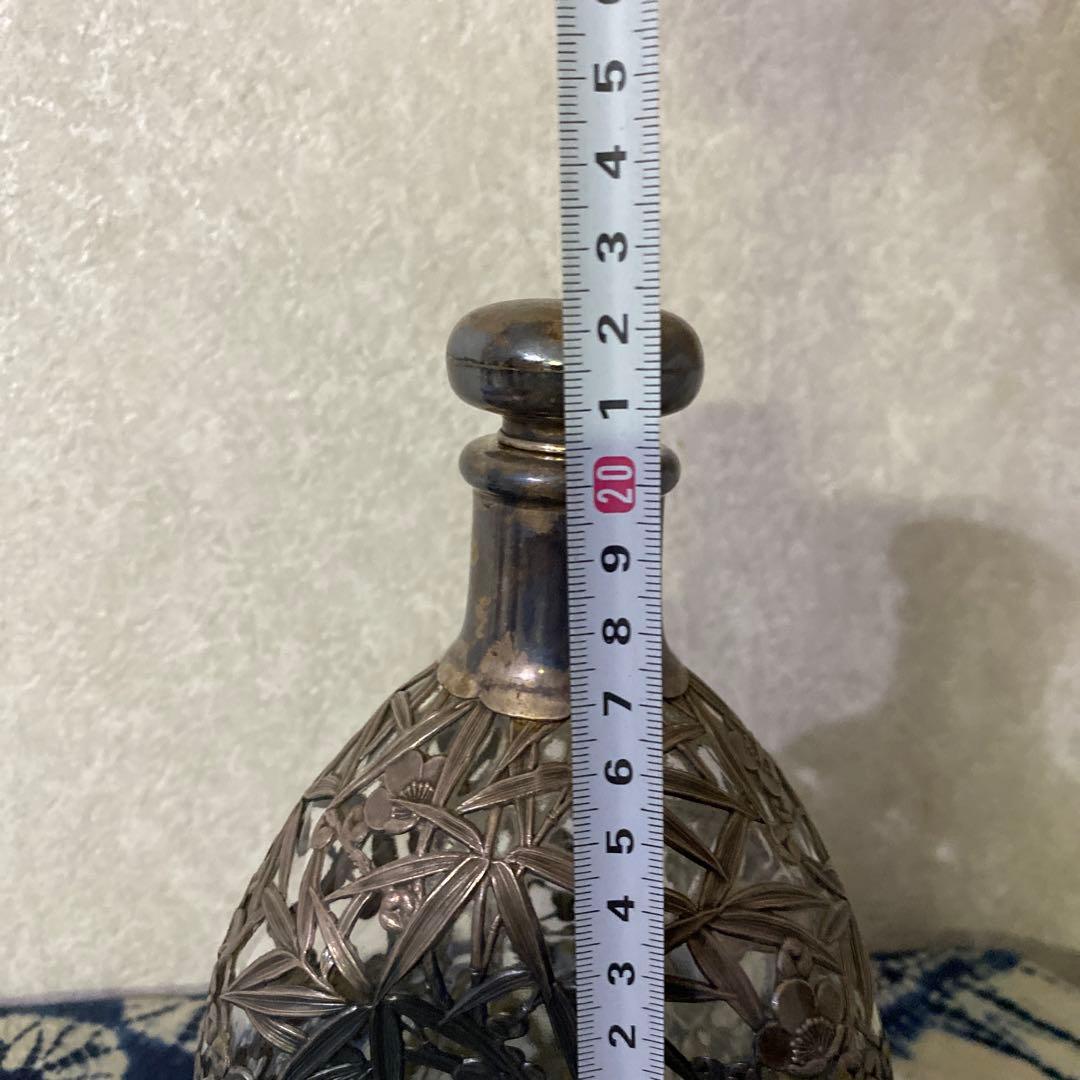 純銀　三越　デキャンタ　ガラス