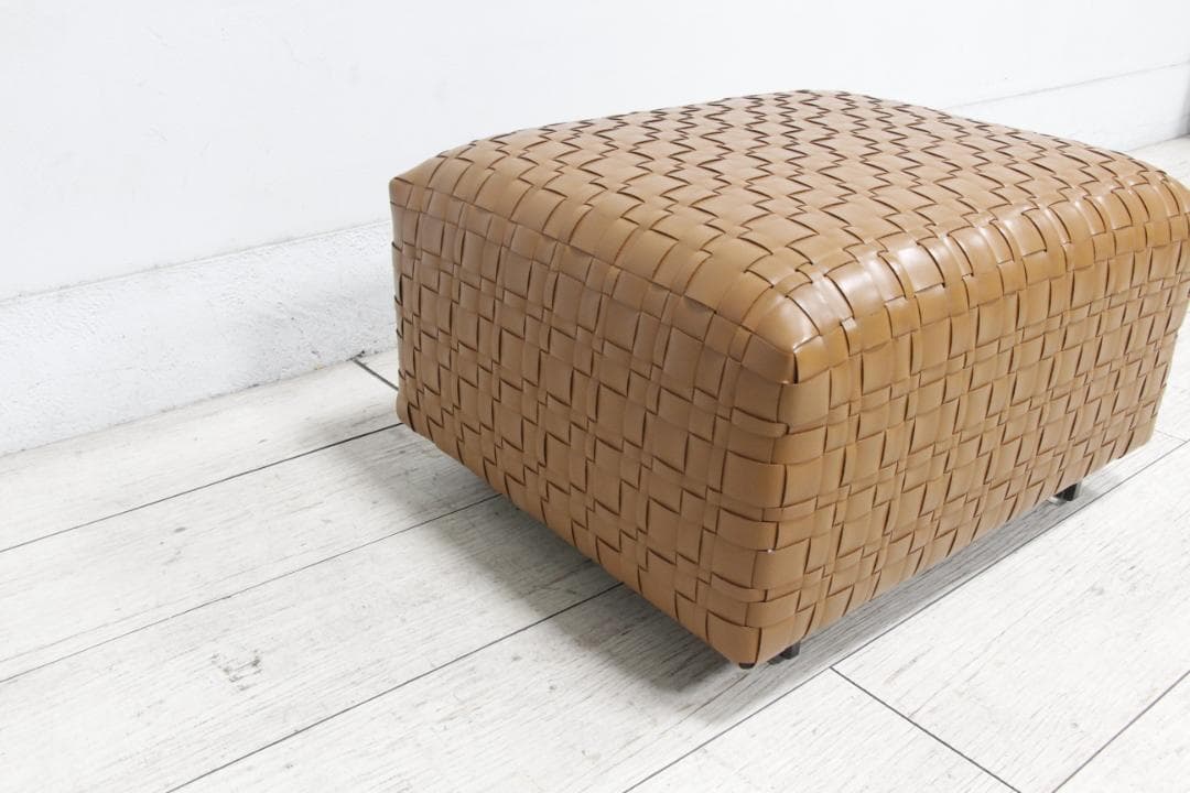 [展示極美品] FLEXFORM オットマン スツール BANGKOK 総革
