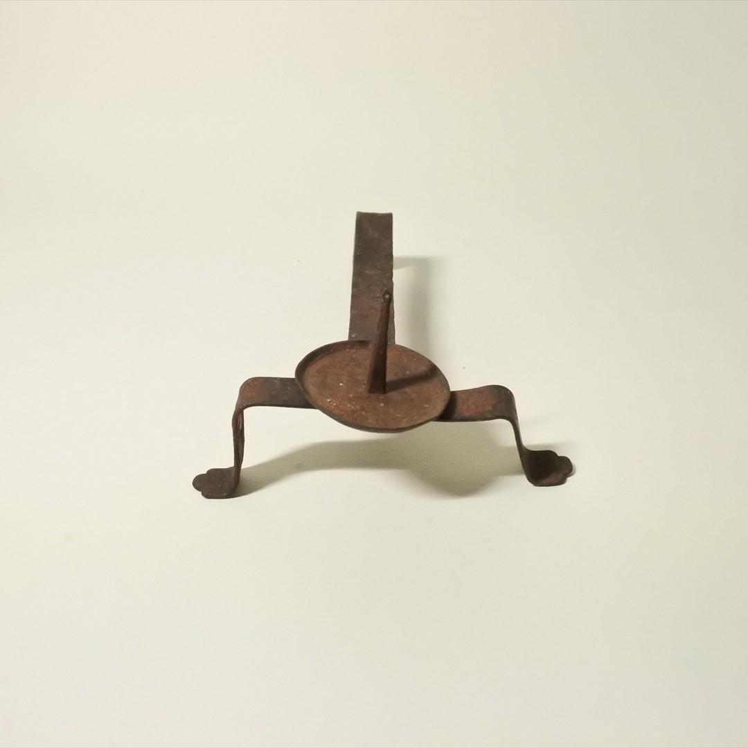 江戸末期～明治時代　鉄製　燭台　オブジェ　骨董品　アンティーク