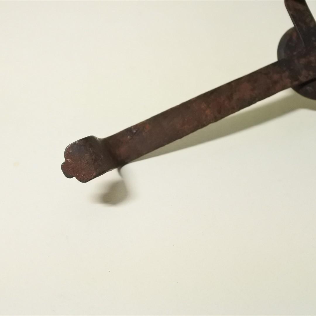 江戸末期～明治時代　鉄製　燭台　オブジェ　骨董品　アンティーク