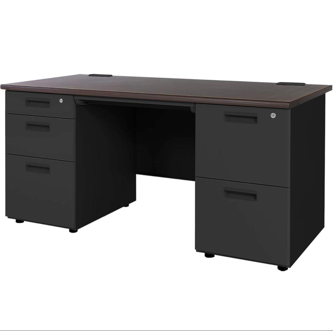 LOOKIT Nutsシリーズ オフィスデスク 黒