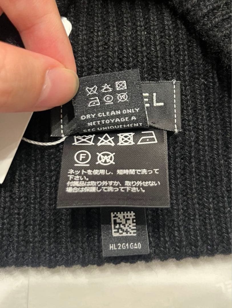 シャネル　ニット帽　ブラック&ピンク　25B 最新作