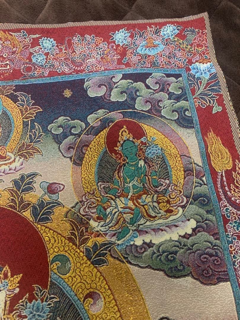 仏教美術　仏画　600mm × 900mm チベット　タンカ　仏像唐物骨董　掛軸