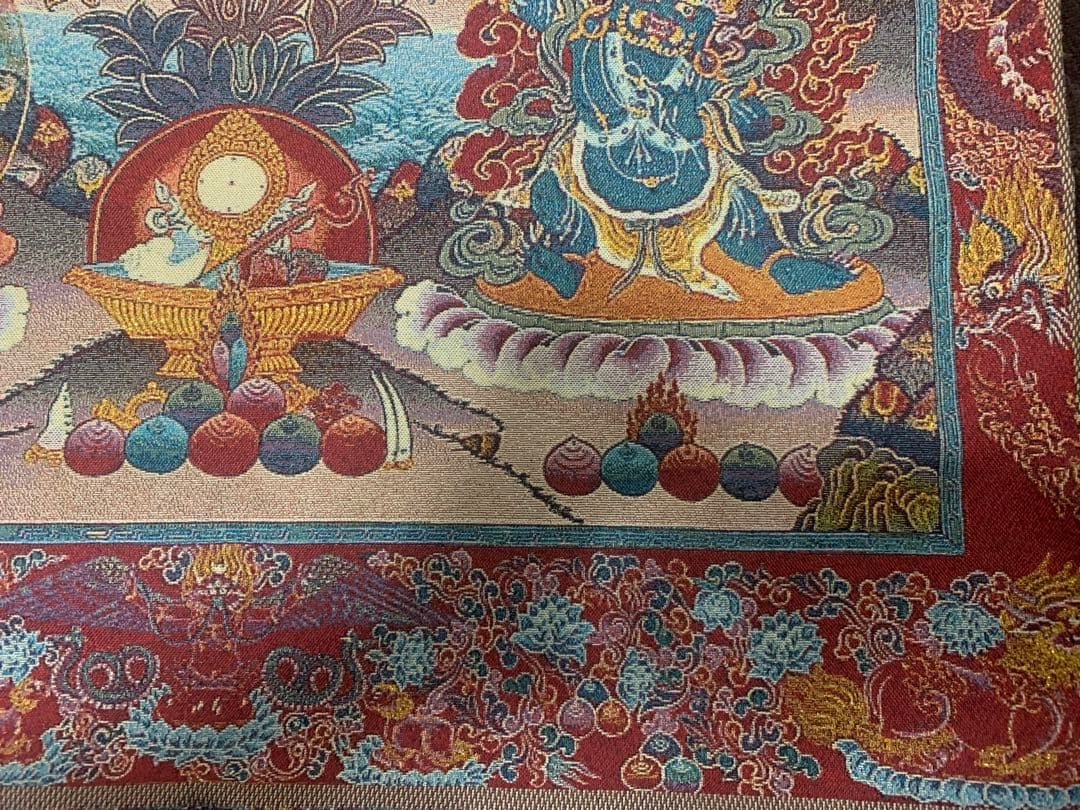 仏教美術　仏画　600mm × 900mm チベット　タンカ　仏像唐物骨董　掛軸